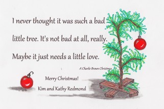Zentangle + Charlie Brown make a cute Christmas card
