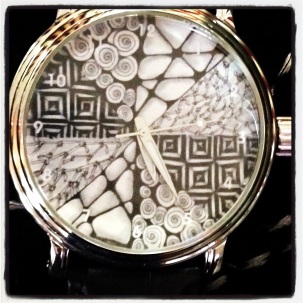 My new watch featuring one of my tiles.